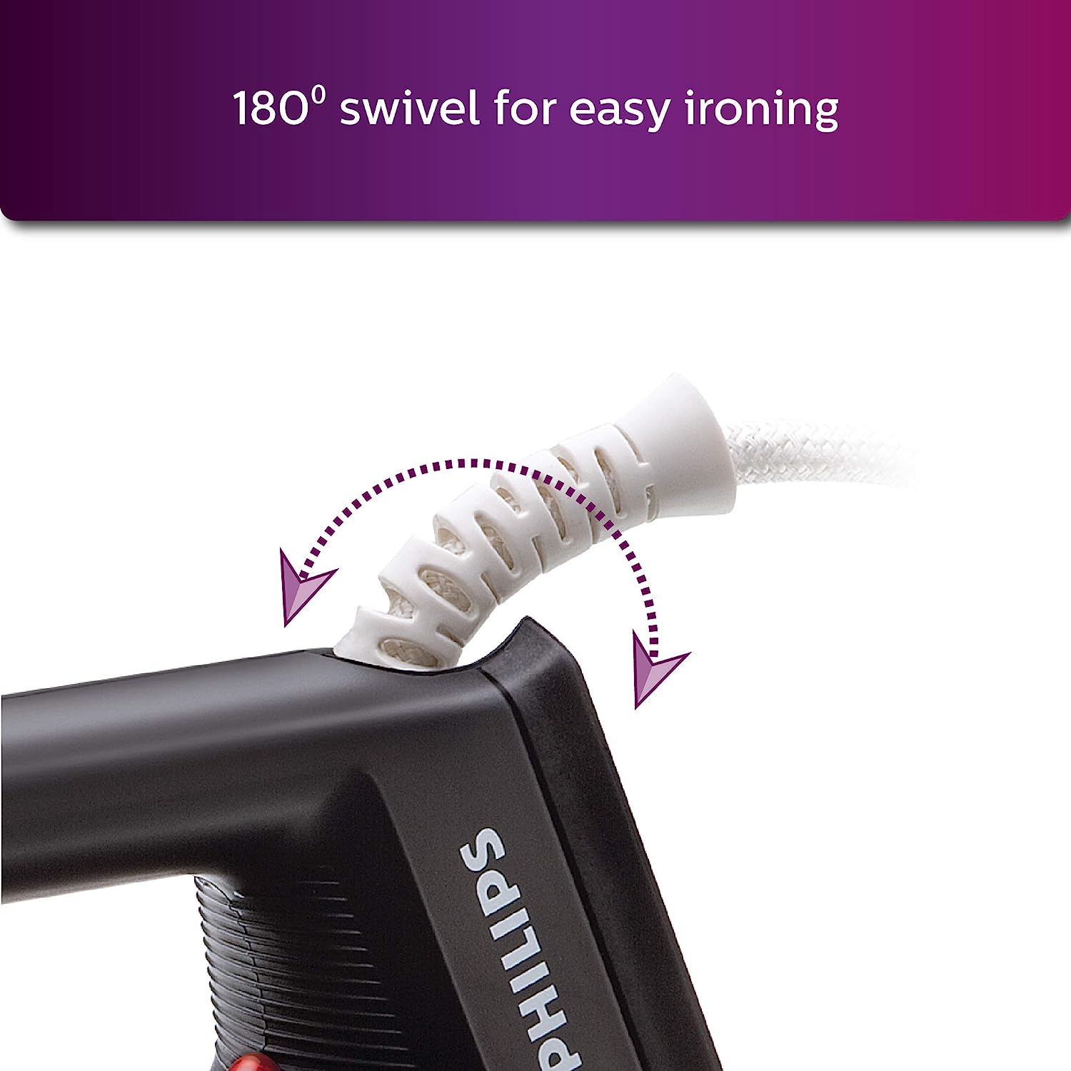 Philips Dry Iron HD1134/28 with 750 Watts Power, linished Soleplate and Temperature Ready Light