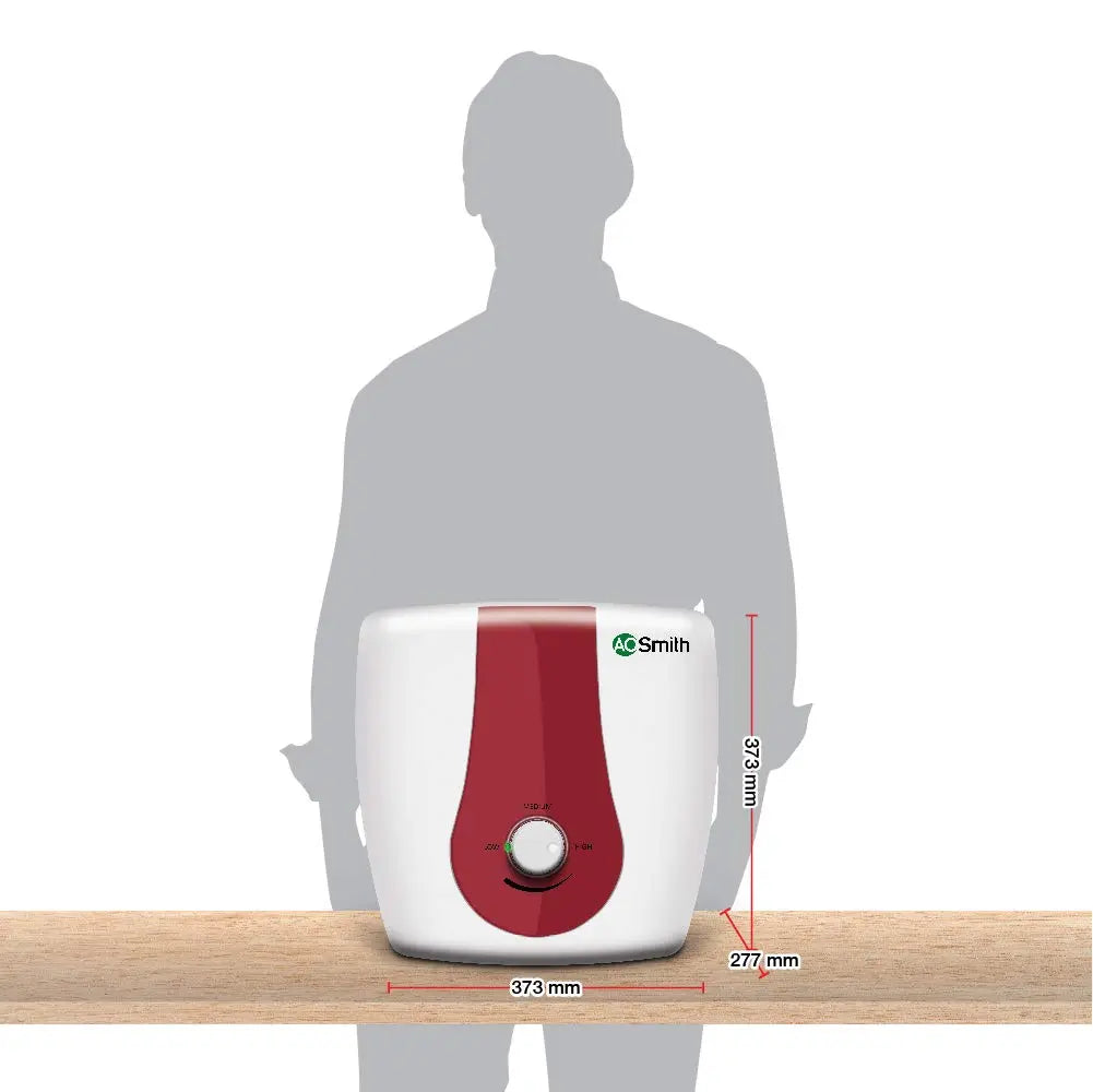 AO Smith SGS-PLUS-010 Storage 10 Litre Vertical Water Heater (Geyser) White Express Heat 5 Star