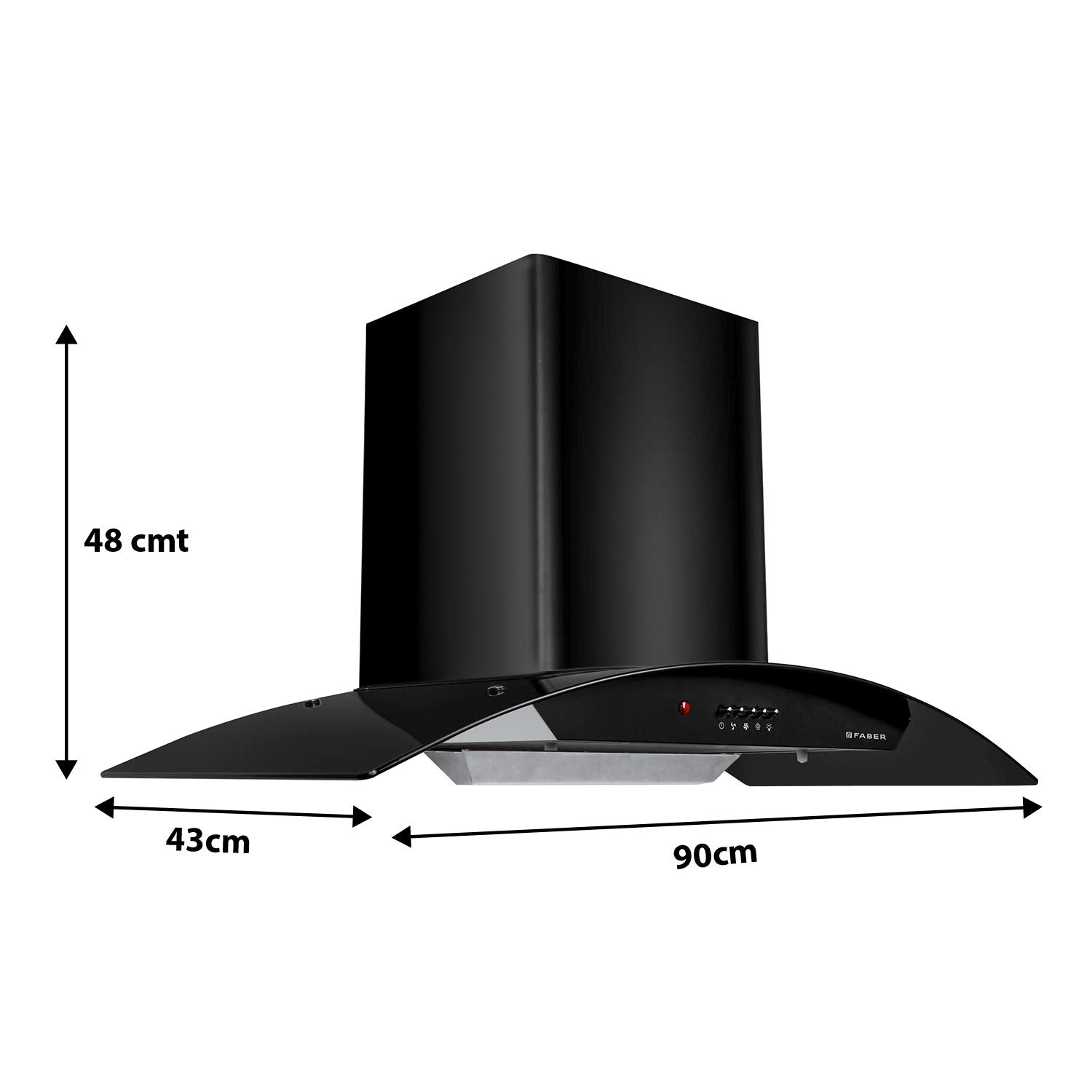 Faber 90 cm 1100 m³/hr  Kitchen Chimney HOOD ACE PRO HC PB BK 90 Black