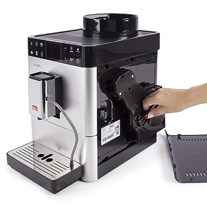 மெலிட்டா பேஷோன் OT பீன் டு கப் கிரைண்டர் மற்றும் பால் டேங்க் உடன் கூடிய முழு தானியங்கி காபி இயந்திரம், சில்வர் F53/1-101