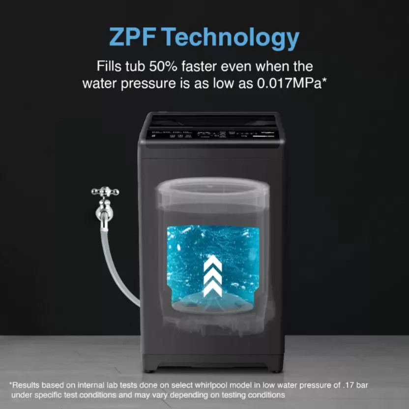 வேர்ல்பூல் 6 கிலோ மேஜிக் கிளீன் 5 ஸ்டார் மற்றும் டிஜிட்டல் டிஸ்ப்ளே முழு தானியங்கி டாப் லோட் வாஷிங் மெஷின் கிரே (மேஜிக் கிளீன் 6.0 ஜென்எக்ஸ் கிரே)