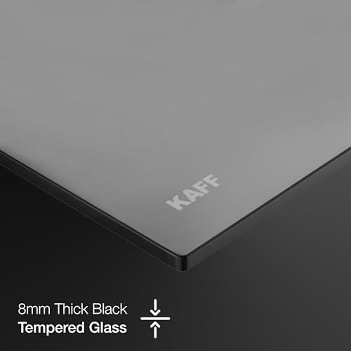 KAFF VRH 603 Built-in Hob/Hobtop 3 Burners with Auto Electric Ignition Glass Top, 60 CM, Brass Burners, Matt Enameled Pan Support, 8 MM Thick Toughened Glass (Black)