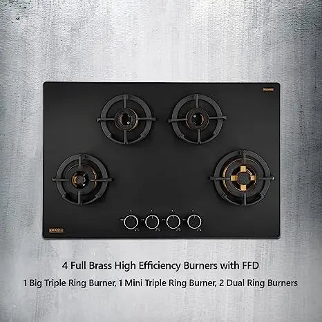KAFF HOB MSM 804 நான்கு பர்னர்கள் கருப்பு தானியங்கி பற்றவைப்பு