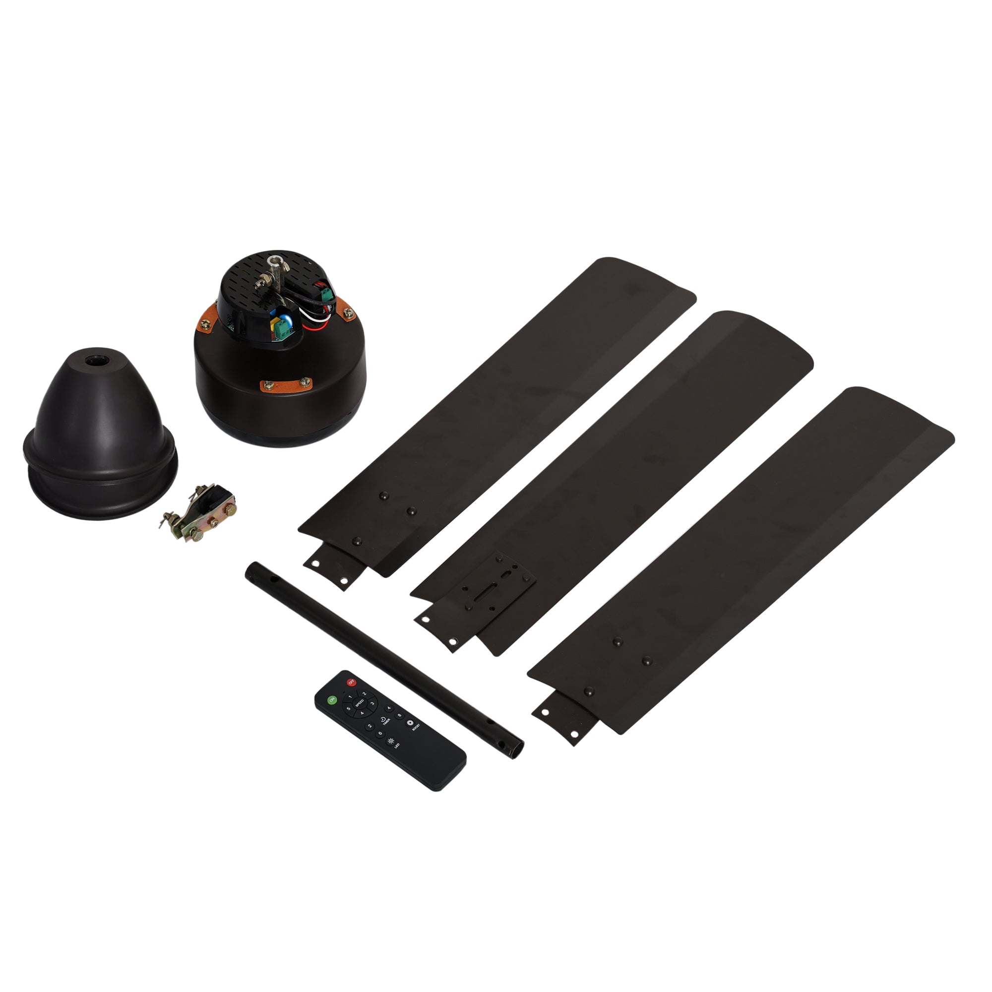 EFF4 Sino Modern 5 Star 1200 mm BLDC Motor 3 Blade Ceiling Fan Brown -Full Dom