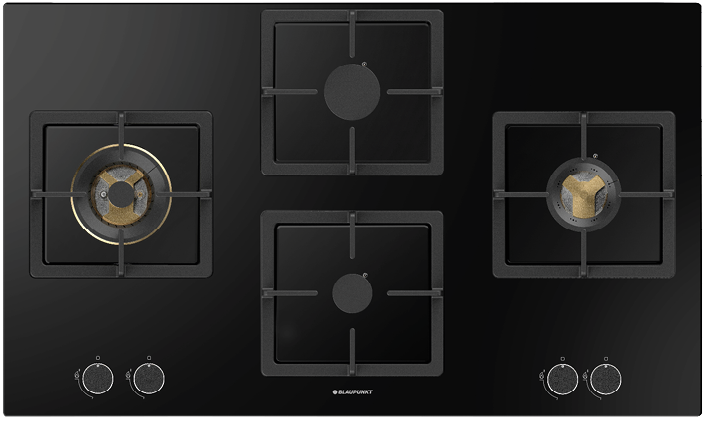 Blaupunkt 5GH85BB490 Gas Hob: 4-Burner, Spark Ignition, Controllable Design for Comfortable Electrical Consumption