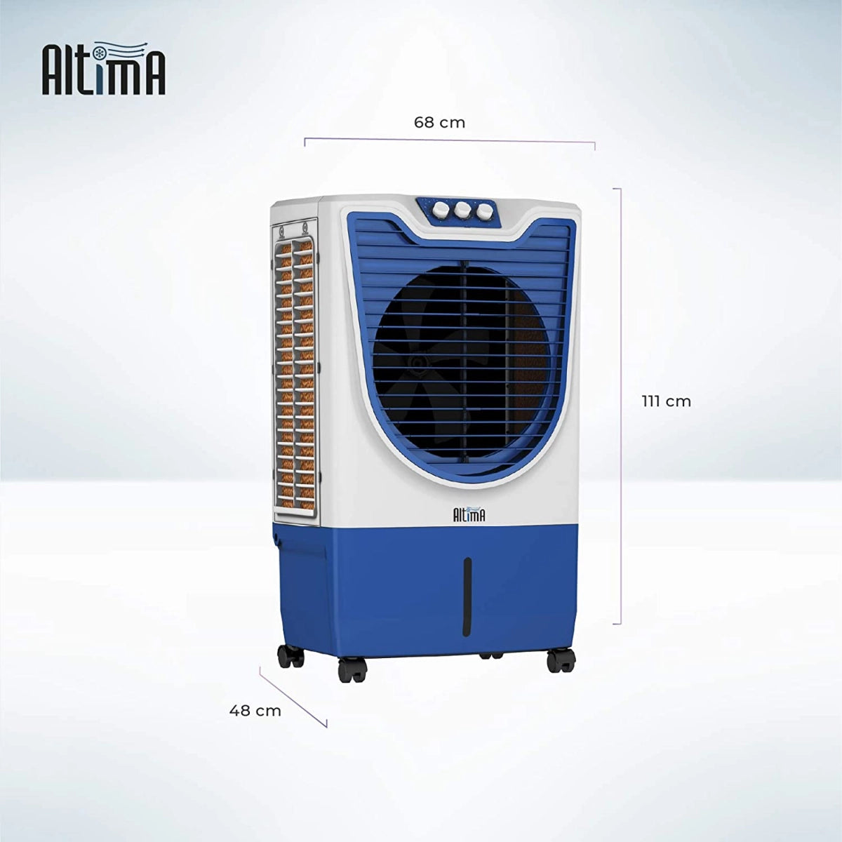 Havells Altima Desert Air Cooler 70 litres Smell Free Honecomb pads (Dark Teal)
