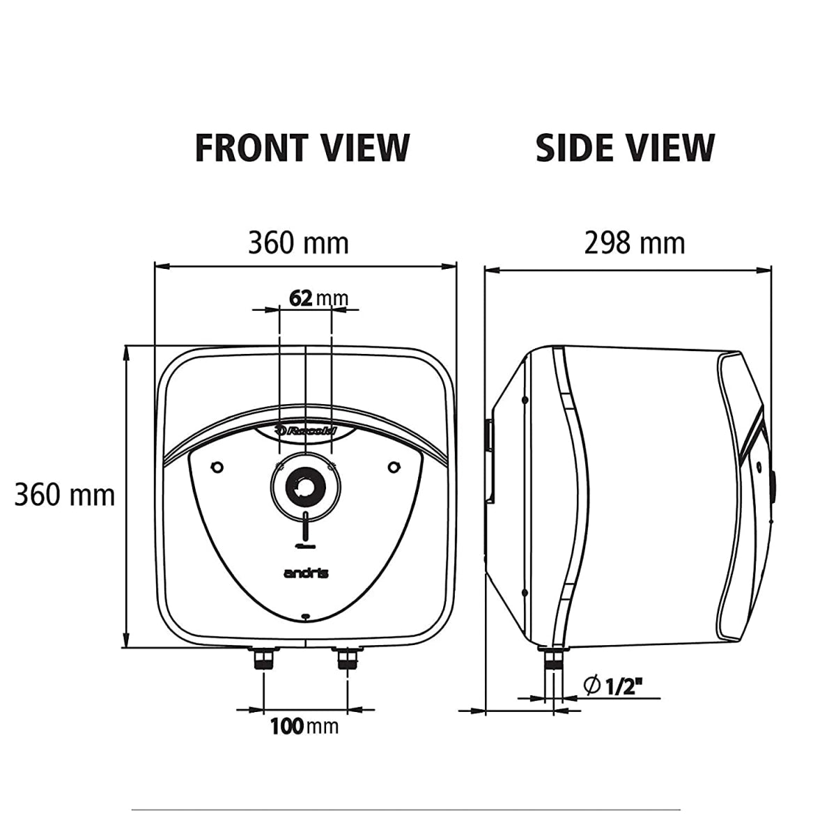 Racold Andris Lux 10 L Electric Storage Geyser