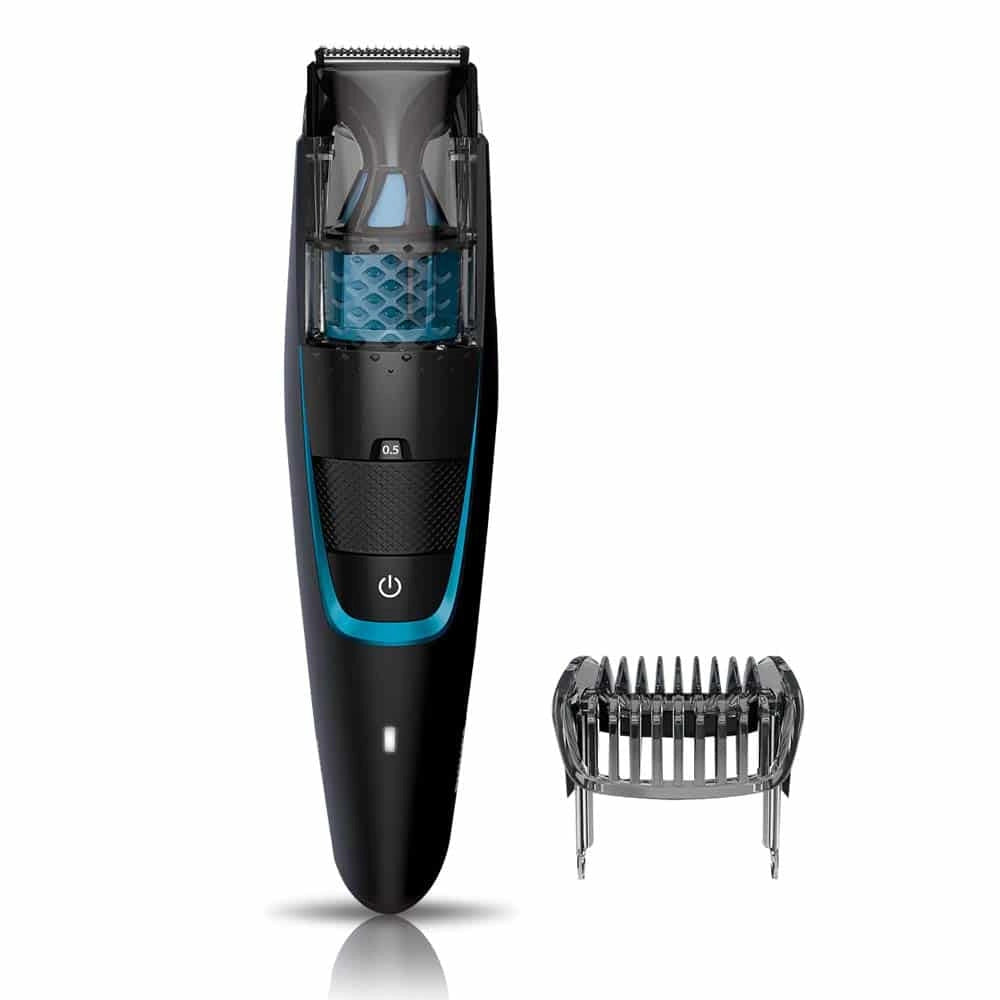 Philips Vacuum Beard Trimmer Cordless and Corded for Men BT7206/15