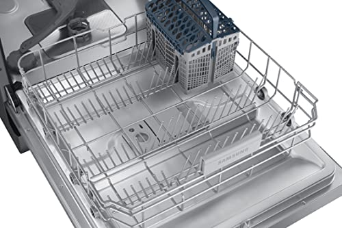 Samsung 13 Place Setting Freestanding Dishwasher with Intensive Wash (DW60M6043FS/TL), Ice blue, Stainless Steel Tub, Hygiene Clean, Height Adjustable Rack)