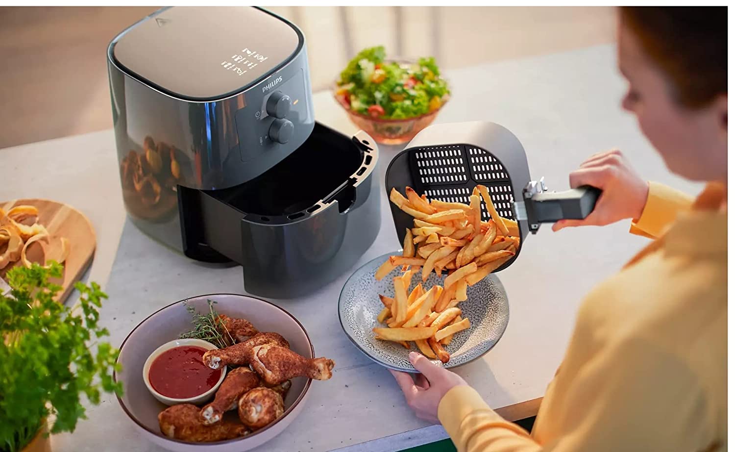 Philips Essential Air Fryer (Slate Grey, HD9200/60, 4.1L, 0.80 kilograms)