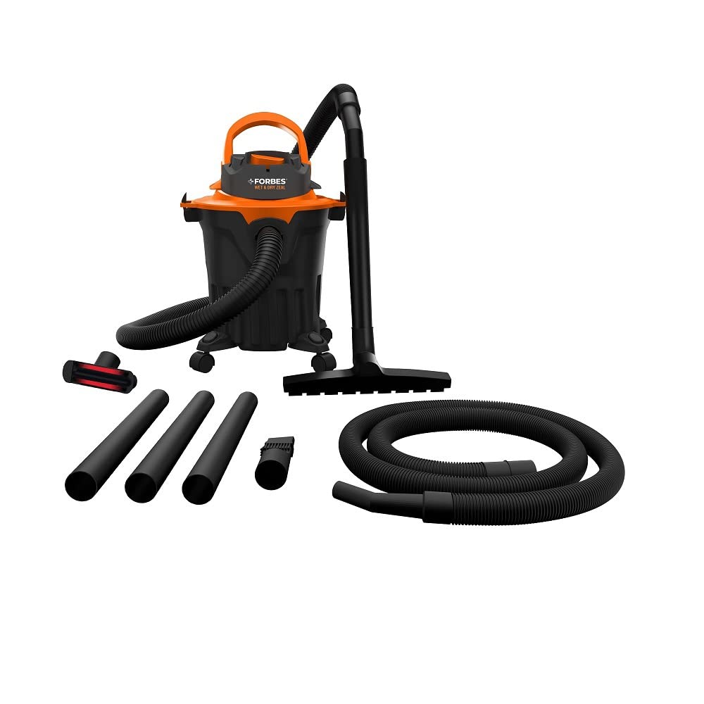 Eureka Forbes Wet & Dry Zeal Vacuum Cleaner, Black & Orange