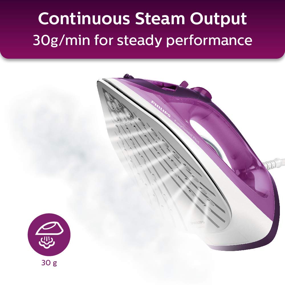 Philips EasySpeed Plus Steam Iron 2400W Purple - GC2147/30