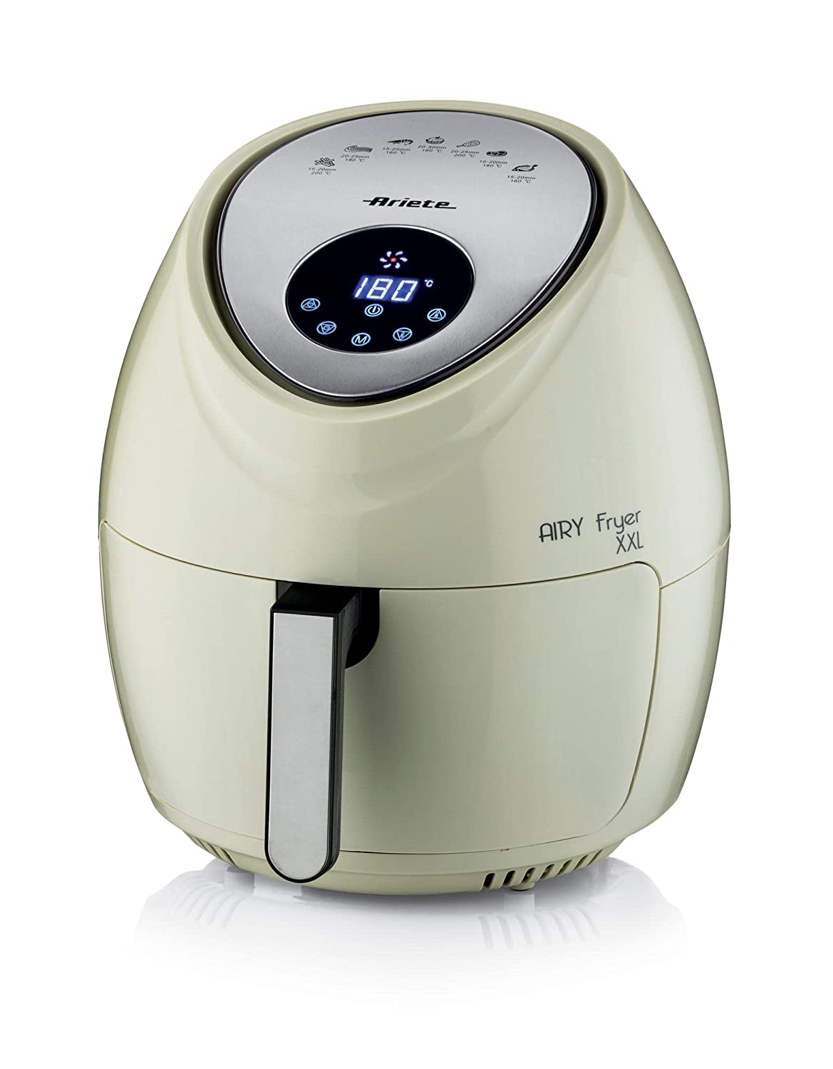 Ariete 4618, Airfryer max XXL, Air Fryer, 5.5 Liters, Fries Without Oil 2.5 kg of Chips, 1800 Watt, Beige
