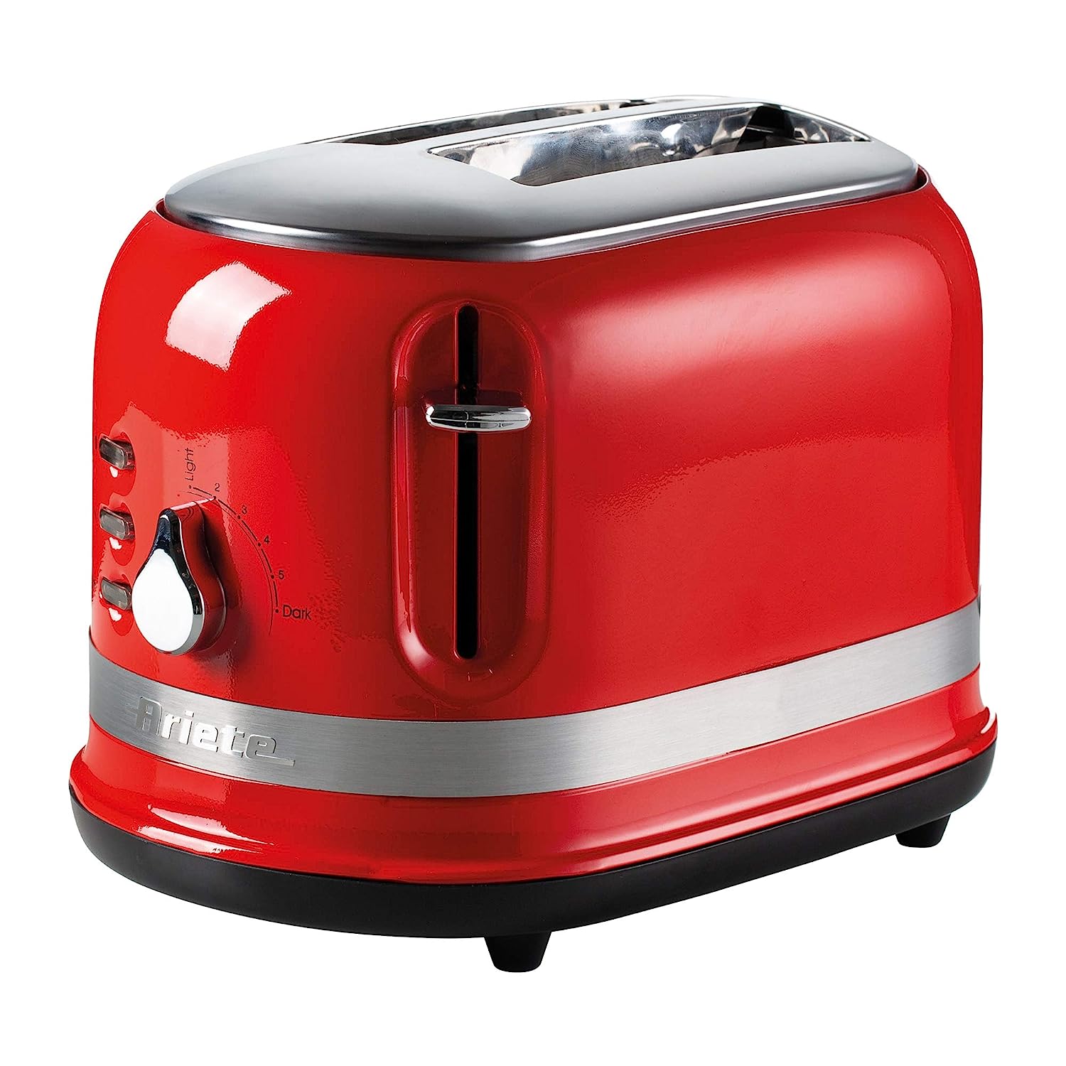 Ariete 0149B Moderna 2 Slice Toaster, Defrost, Heating & Cooking Function, Red