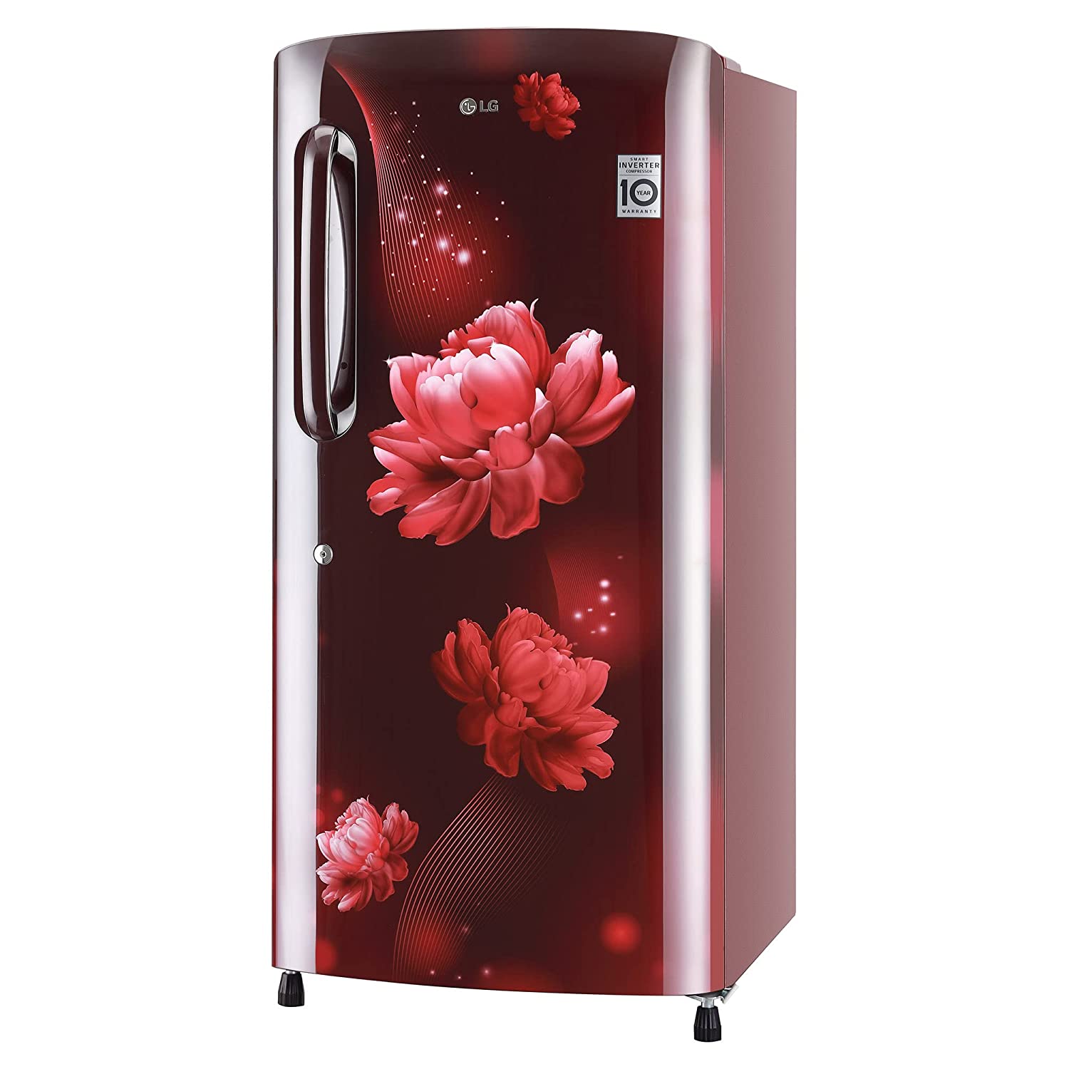LG 205 L 4 ஸ்டார் இன்வெர்ட்டர் டைரக்ட்-கூல் சிங்கிள் டோர் ரெஃப்ரிஜிரேட்டர் (GL-B221ASCY, மொத்த அளவு- 215 L)
