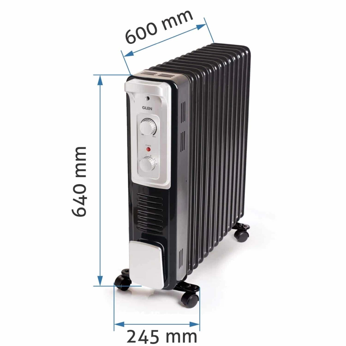 Glen Electric Oil Filled Radiator Room Heater 7015 - 13 Fin