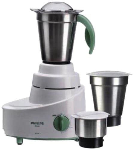 Philips HL1643/04 600-Watt Simply Silent Vertical Mixer Grinder with 3 Jars (White/Grey)