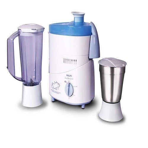 Philips HL1632 500-Watt 3 Jar Juicer Mixer Grinder with Fruit Filter (Blue)