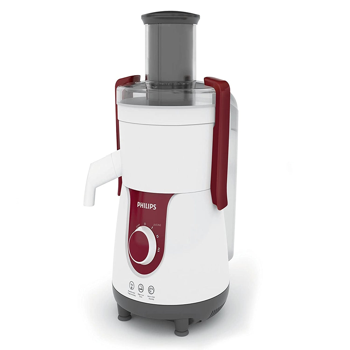 Philips Viva HL7715 700-Watt Juicer Mixer Grinder with 3 Jars (Pistil Red/White)