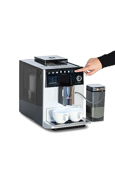 Melitta CI Touch Latte Select Fully Automatic Coffee Machine with Grinder, Silver F63/0-201
