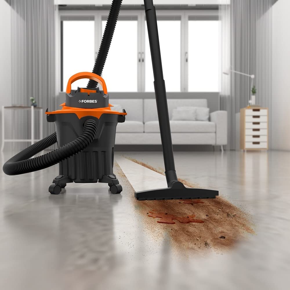 Eureka Forbes Wet & Dry Zeal Vacuum Cleaner, Black & Orange