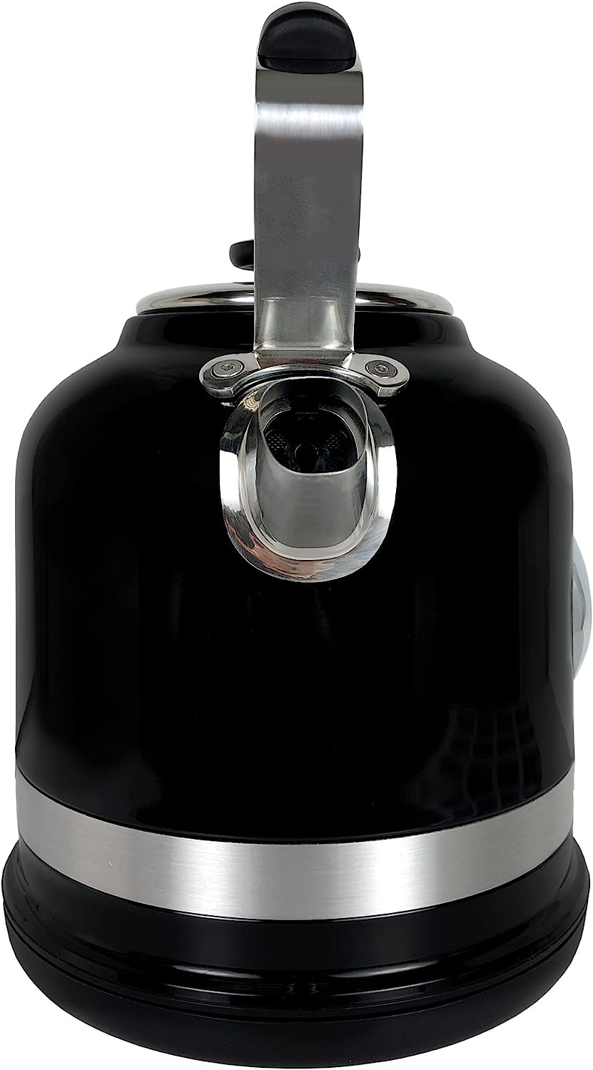 Ariete 2854B Moderna Cordless Electric Kettle, Stainless Steel Body, 1.7 Litre Capacity, Black