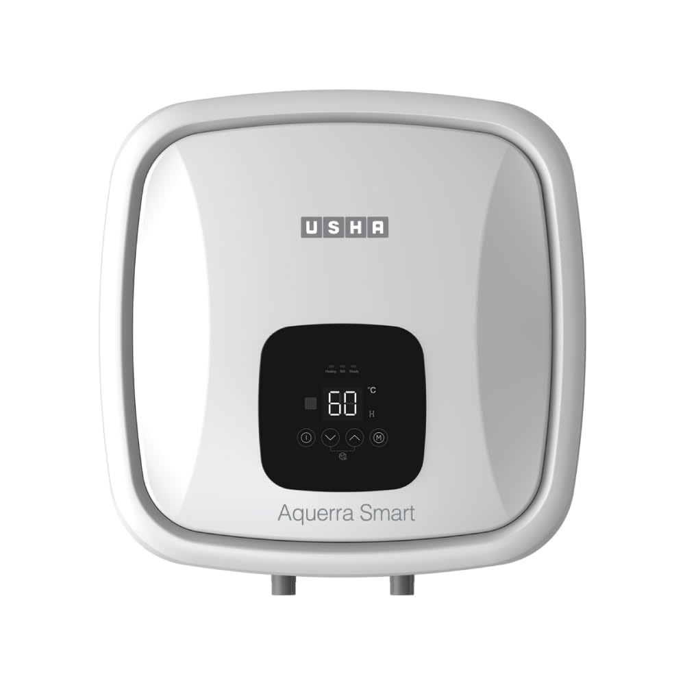 USHA SWH AQUERRA SMART 25L WHITE, With Free Installation and Connection Pipes