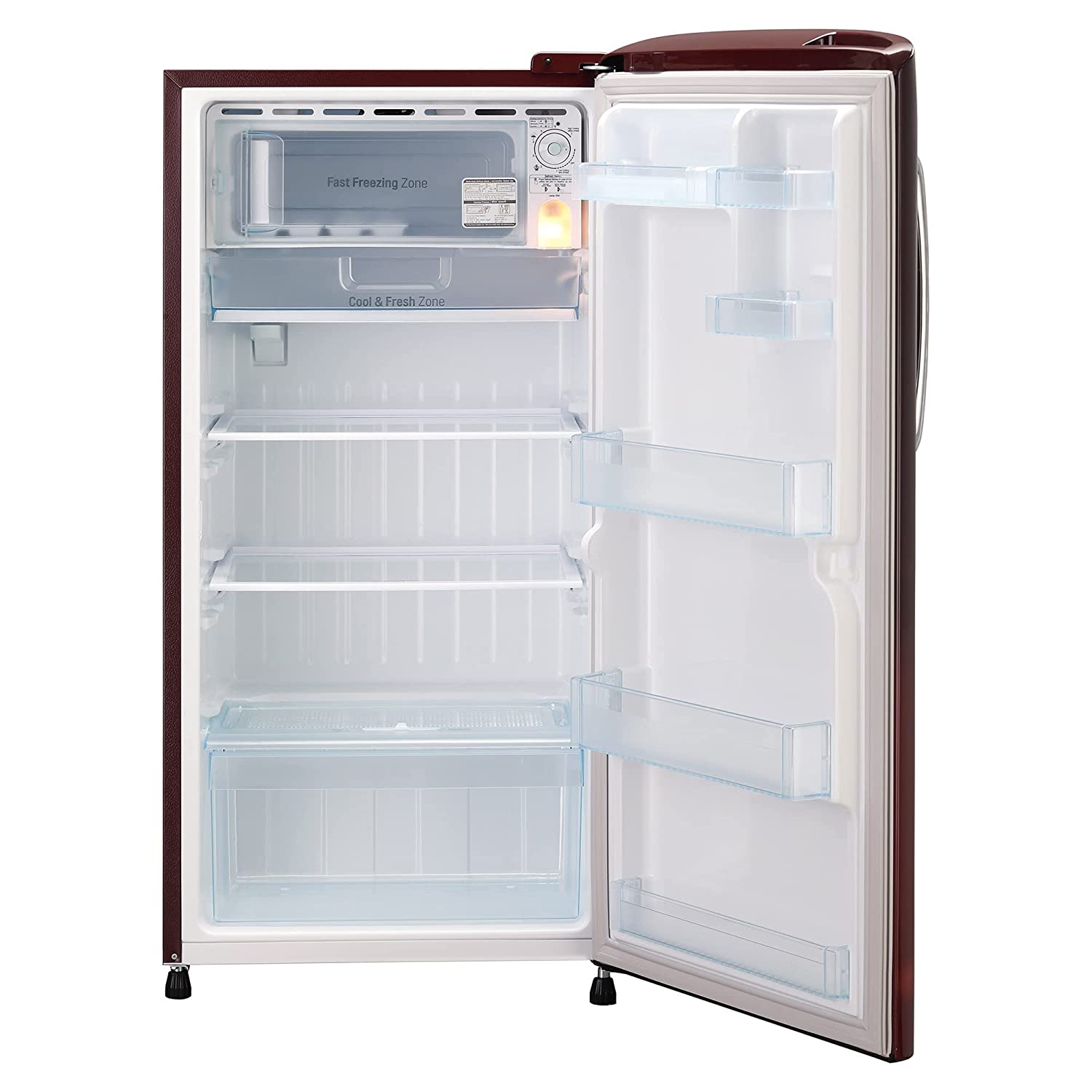 LG 205 L 4 ஸ்டார் இன்வெர்ட்டர் டைரக்ட்-கூல் சிங்கிள் டோர் ரெஃப்ரிஜிரேட்டர் (GL-B221ASCY, மொத்த அளவு- 215 L)