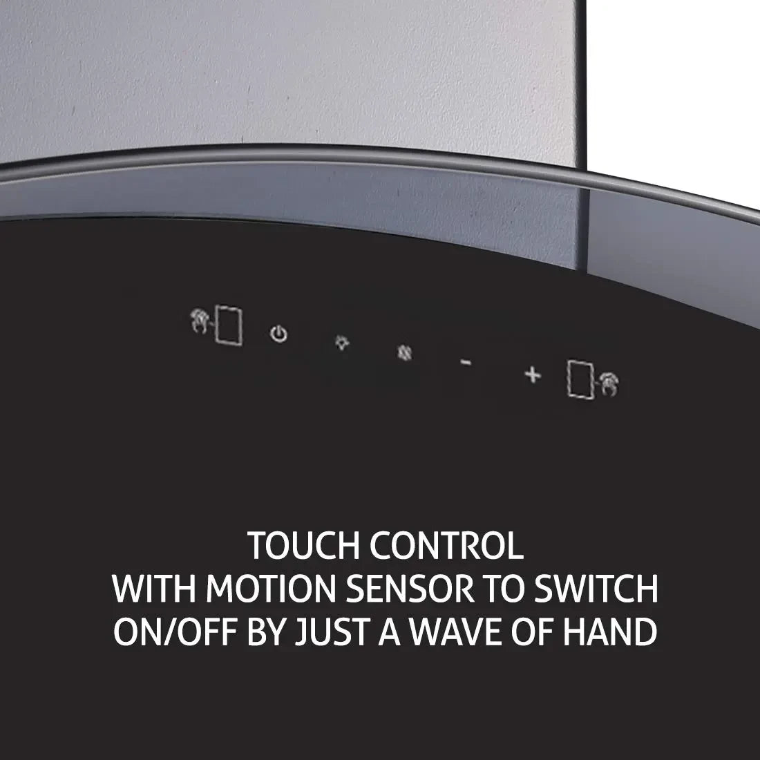 Glen Senza 90 cm 1050 m3/hr Filterless Auto clean Chimney -Gesture Control, black, 90cm (CH60CTACBL90FL)