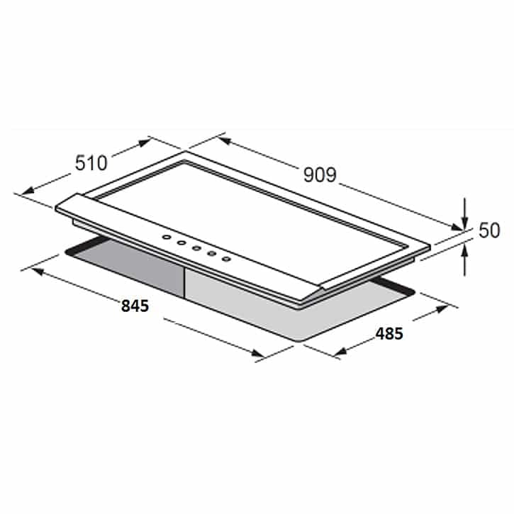 Kaff KHNX 906 2 TR Triple Ring Built In Hob