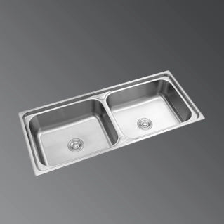 Kaff kitchen sink Double Bowl Stainless Steel Sink KSD 115 DB