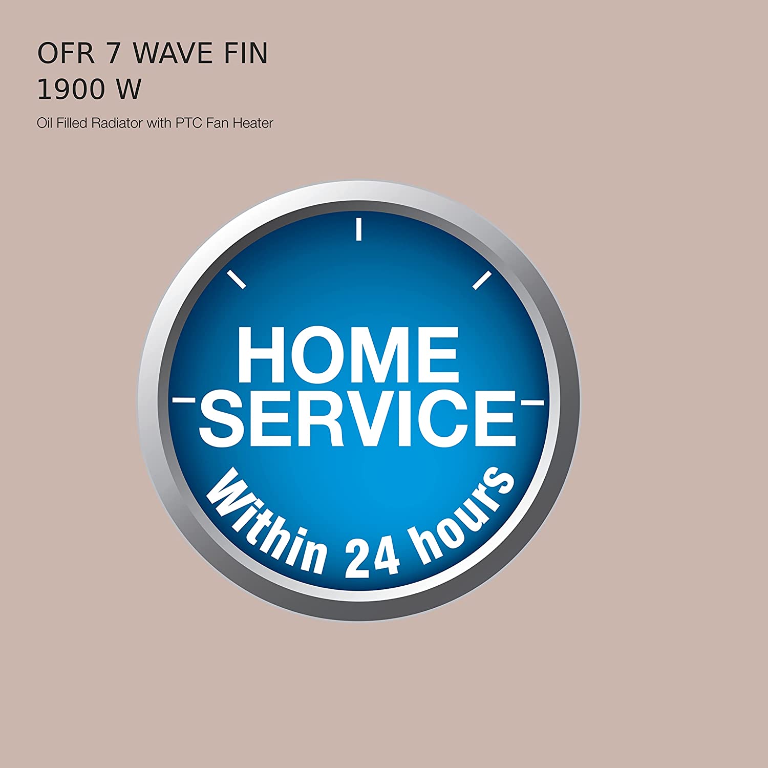 Havells OFR 7 Wave Fins with Fan 1900 watt (Beige), (GHROFBYC190)