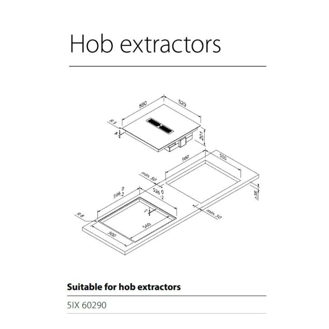 Blaupunkt 5IX60290 Induction & Extractor Fan Combo, 11 Power Levels, Touch Control