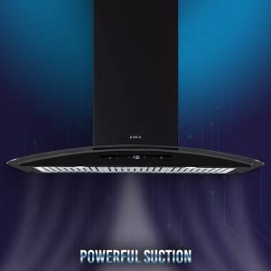 Elica iSMART 5 STAR Performance 90 cm Chimney with Inverter Technology and LTW (iSMART GLACE TRIM BF LTW 903 NERO)