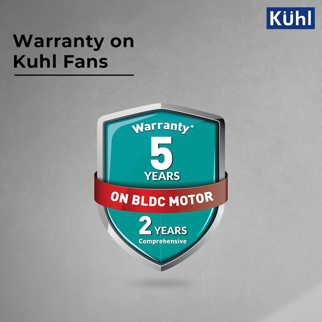 KUHL Luxus C3 1320mm Stylish Power Saving BLDC Ceiling Fan with Remote | Night & Down Light | 38W | 5 Star | Low Noise | IoT – Operate via Mobile & Alexa | Reverse Mode | Free Installation |