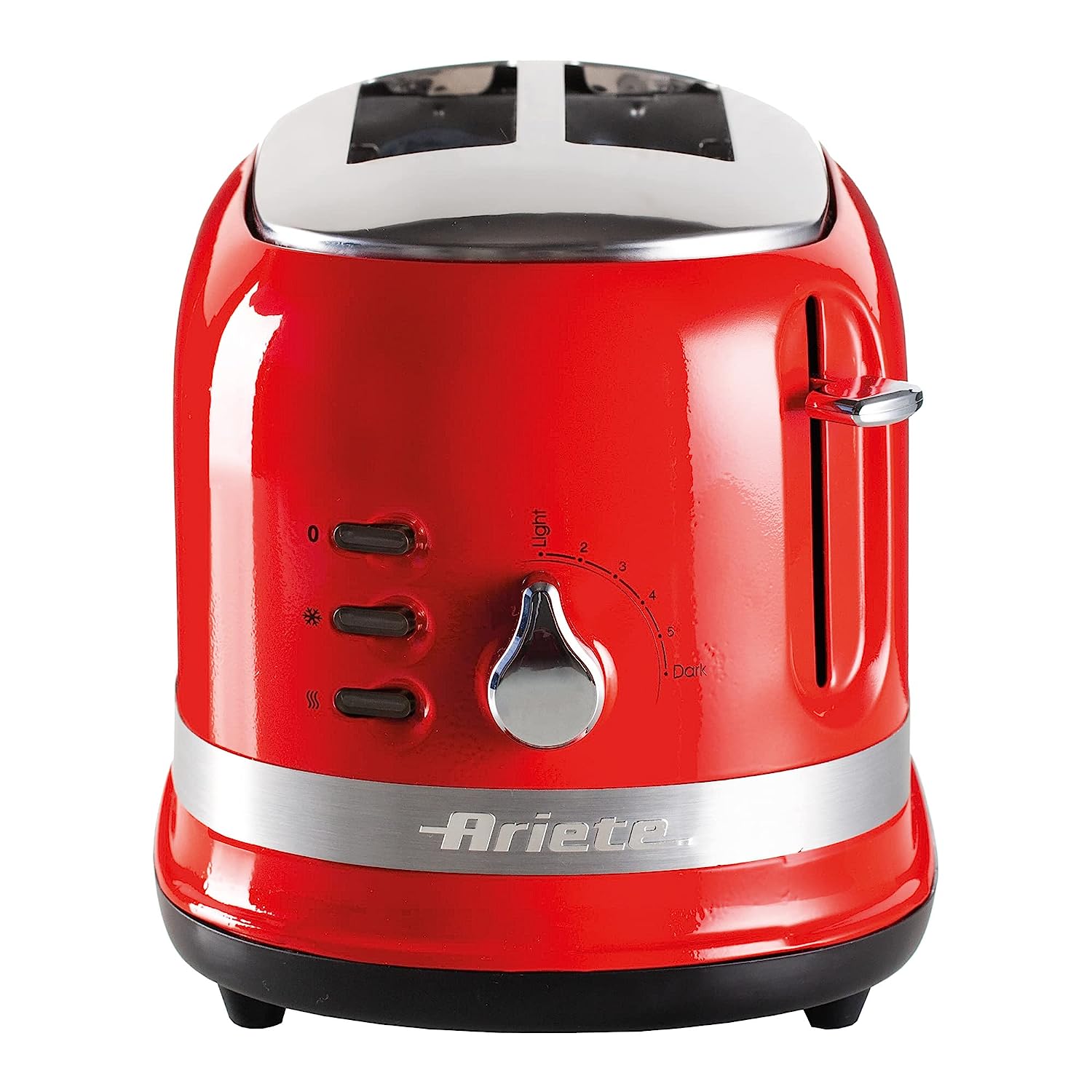 Ariete 0149B Moderna 2 Slice Toaster, Defrost, Heating & Cooking Function, Red