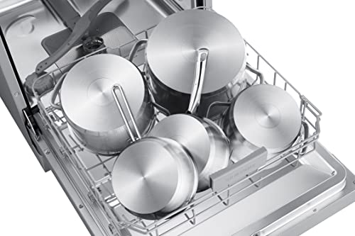 Samsung 13 Place Setting Freestanding Dishwasher with Intensive Wash (DW60M6043FS/TL), Ice blue, Stainless Steel Tub, Hygiene Clean, Height Adjustable Rack)