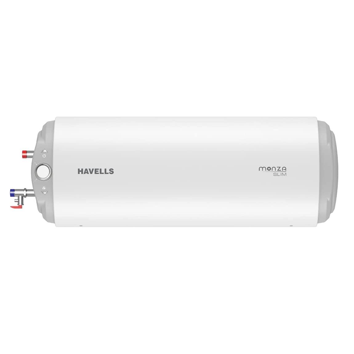 Havells Monza Slim 15-Litre Left Horizontal Storage Water Heater (Geyser), White 4 Star
