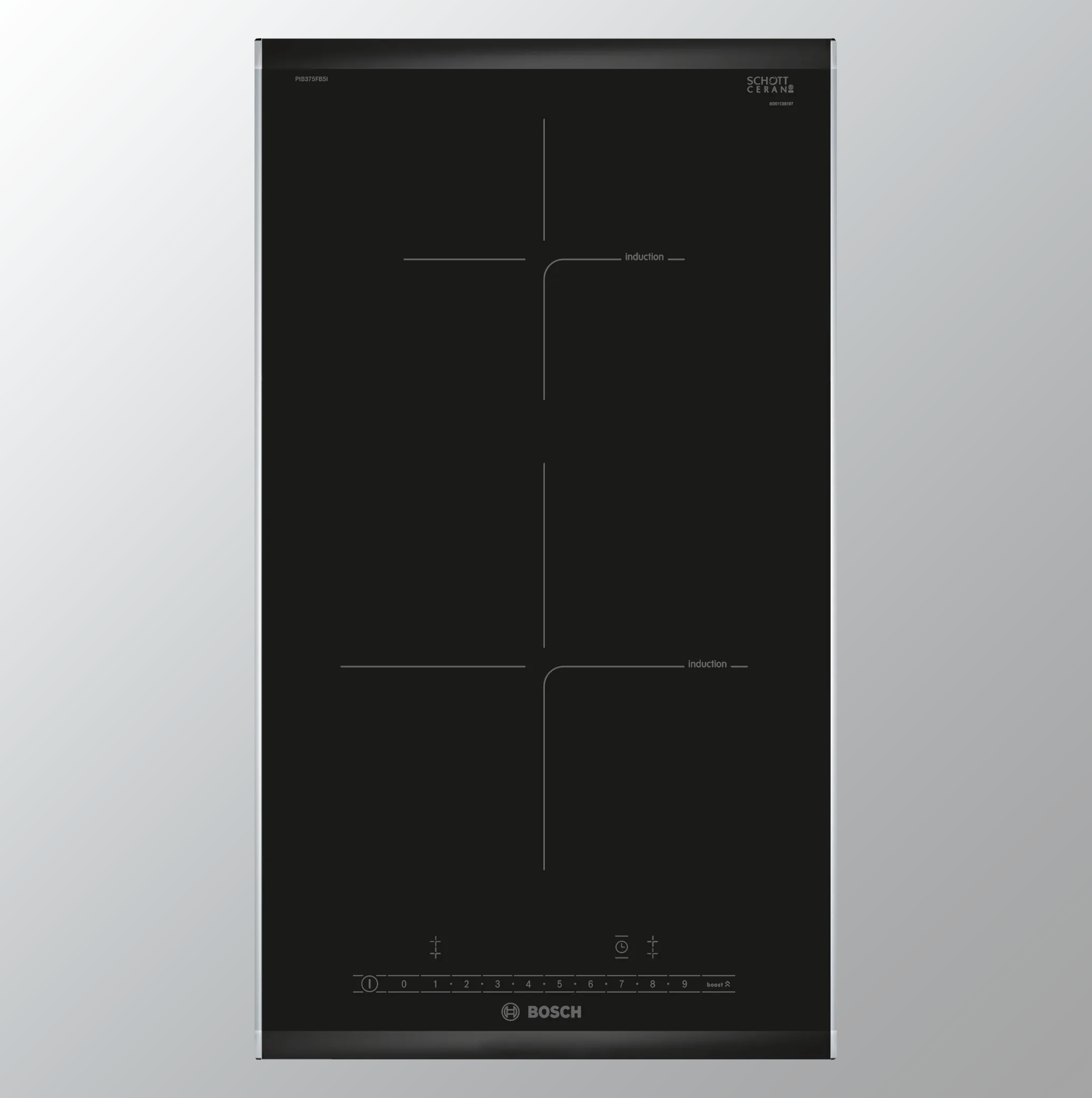 Bosch PIB375FB5I Series 6 Domino induction hob 30 cm Black