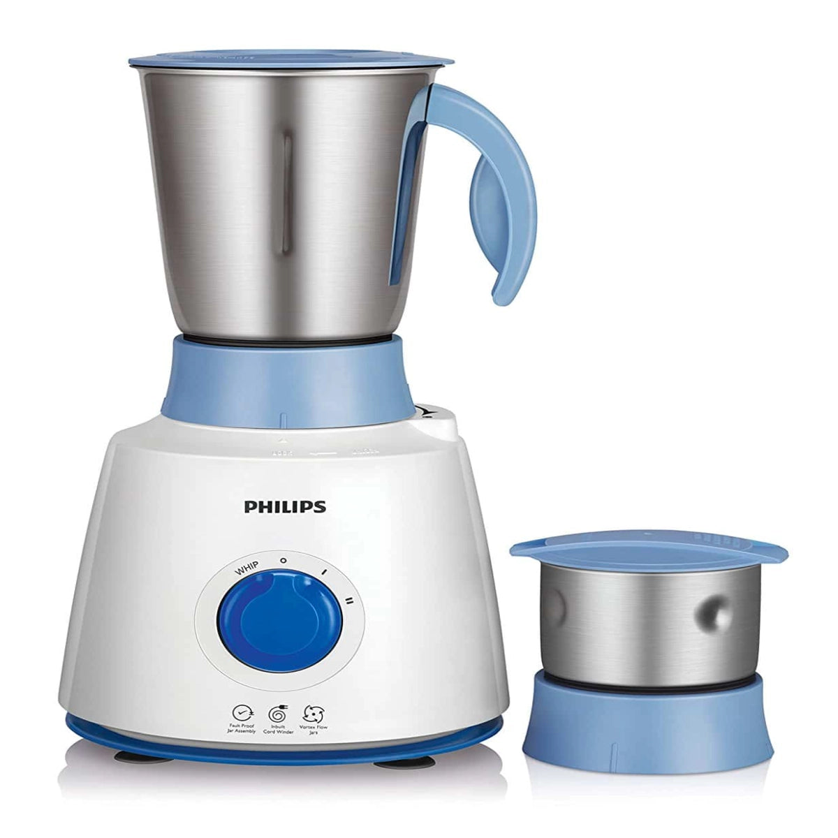 Philips Simple Silent Vertical HL1643/06 600-Watt Mixer Grinder with 4 Jars