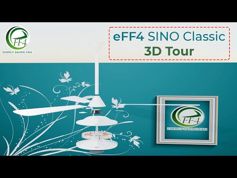 EFF4 Sino Modern 5 Star 1200 mm BLDC Motor 3 Blade Ceiling Fan Brown -Full Dom