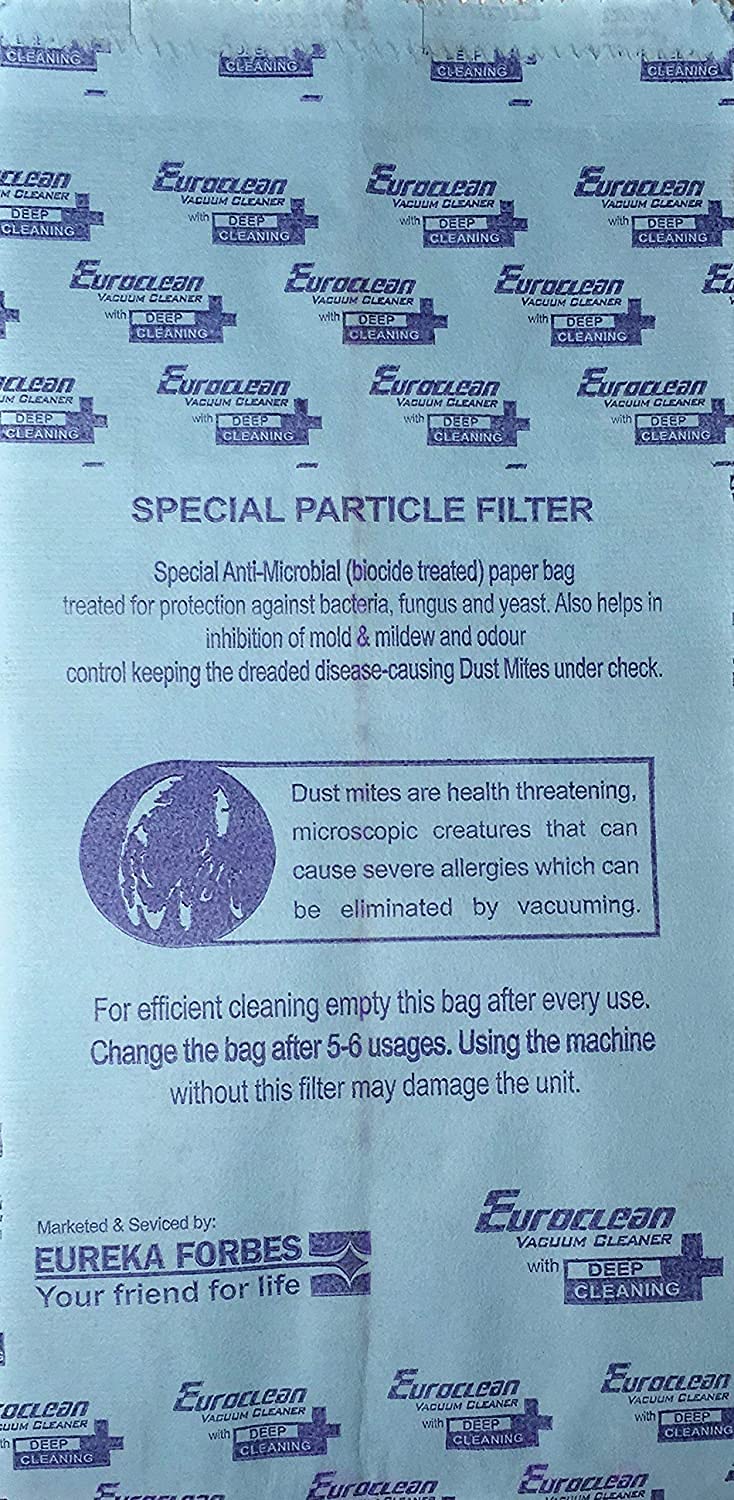 யுரேகா ஃபோர்ப்ஸ் யூரோக்ளீன் பேப்பர் வாக்யூம் கிளீனர் EC XL டஸ்ட் பைகள் -10 PIC