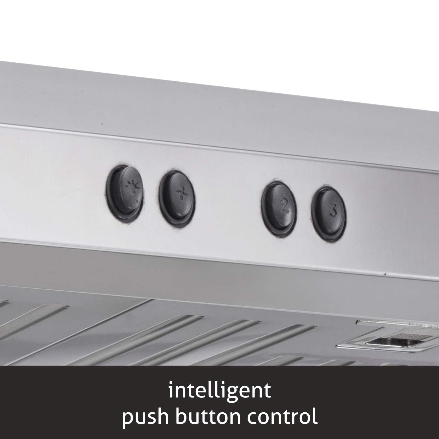 க்ளென் ஸ்ட்ரெய்ட் லைன் கிச்சன் புகைபோக்கி 60 செ.மீ ஜூனியர் 6000 எஸ்எஸ் பாஃபிள் ஃபில்டர் - 750