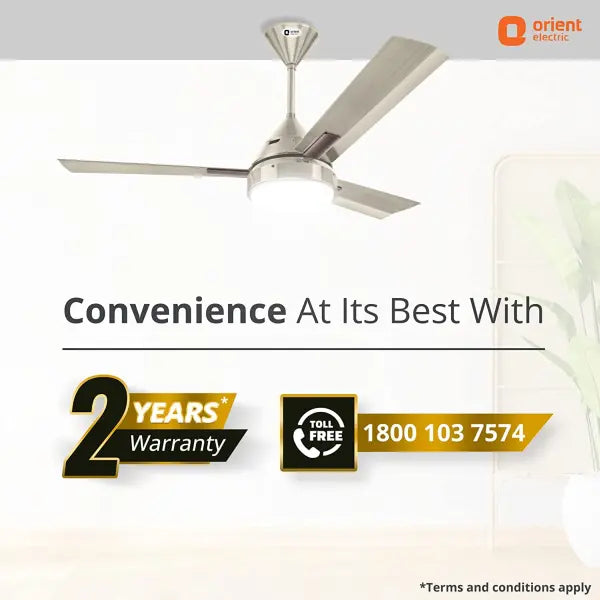 Orient Electric Spectra Under-Light Pewter Finish Ceiling Fan with Remote (Silver, 1200 mm)