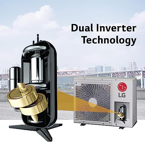 एलजी 1.5 टन 3 स्टार कन्वर्टिबल, डस्ट फ़िल्टर, डीह्यूमिडिफ़ायर, ऑटो क्लीन स्प्लिट सिस्टम एसी (कॉपर, इन्वर्टर, कन्वर्टिबल, 2021, LS-Q18PNXA, सफ़ेद)