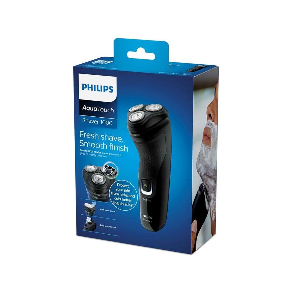 फिलिप्स S1223/45 वेट एंड ड्राई इलेक्ट्रिक शेवर (काला, FRSZ)