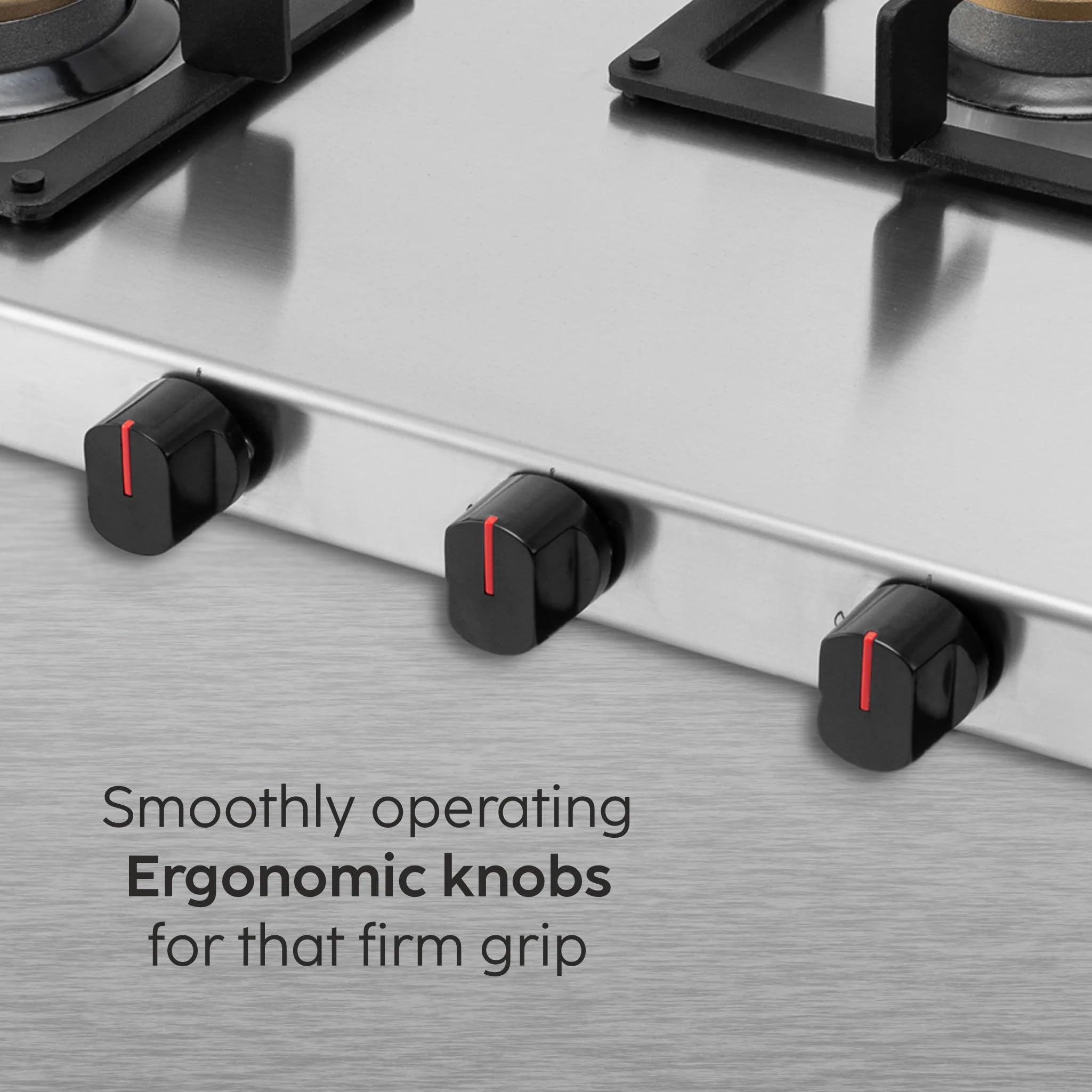 ग्लेन 3 बर्नर अल्ट्रा टफ स्टेनलेस स्टील गैस स्टोव | सिल्वर | 5 साल की वारंटी के साथ जाली पीतल बर्नर | ISI प्रमाणित | घूमने वाला इनलेट नोजल | उत्पाद पर 2 साल की वारंटी | 1053 UT SS (3 Bu