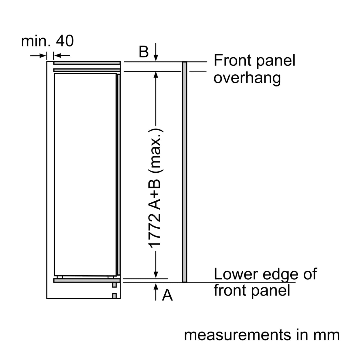Bosch GIN81HD31I Built-In Freezer 177.2x55.8cm Soft Close Flat Hinge