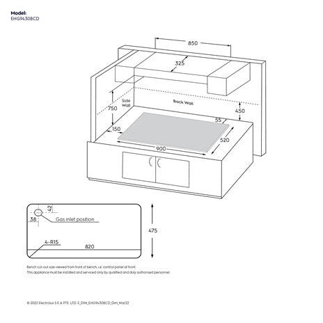 Electrolux 90Cm Ultimate Taste 300 BuiltIn Gas Hob with 4 Cooking Zone EHG9430BCD