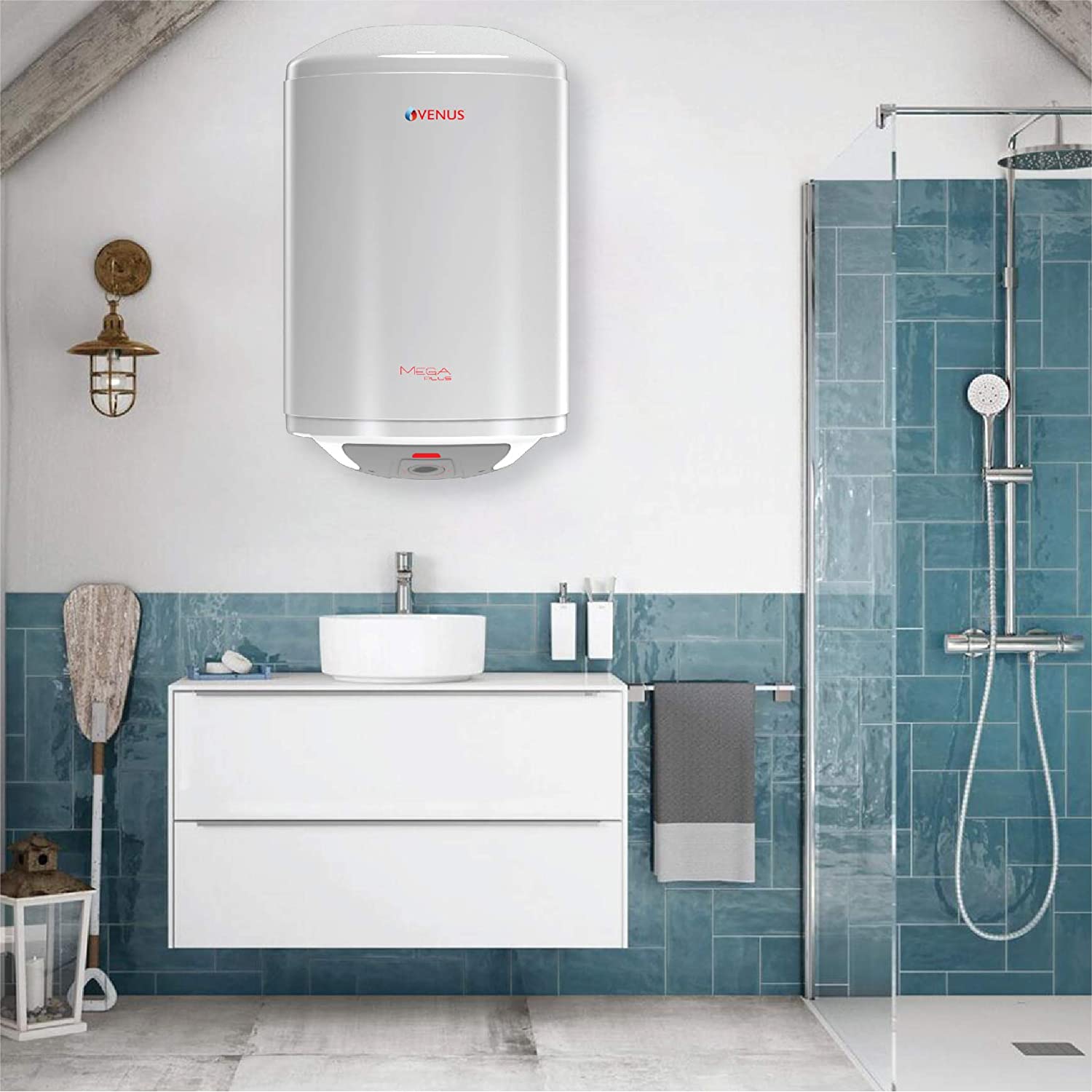 Venus MegaPlus 25EV 25-Litre Storage Water Heater (White, BEE Star Rating - 3 Stars):ISI Marked